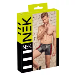 NEK - Black Boxer Briefs with Red Side Panels and Zipper