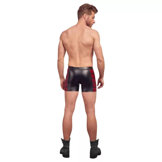 NEK - Black Boxer Briefs with Red Side Panels and Zipper - M