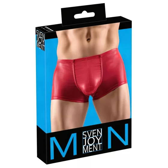 Svenjoyment - Shiny Push-Up Boxer Briefs (Red) - M