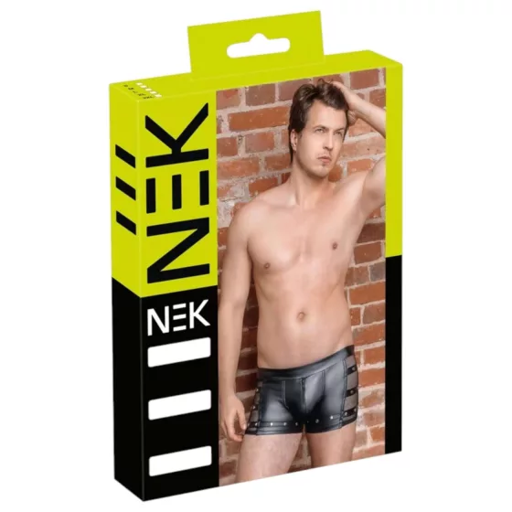 NEK - Black Boxer with Rivets and Zipper - M