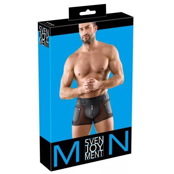 Svenjoyment - men’s mesh briefs with pockets (black) - XL