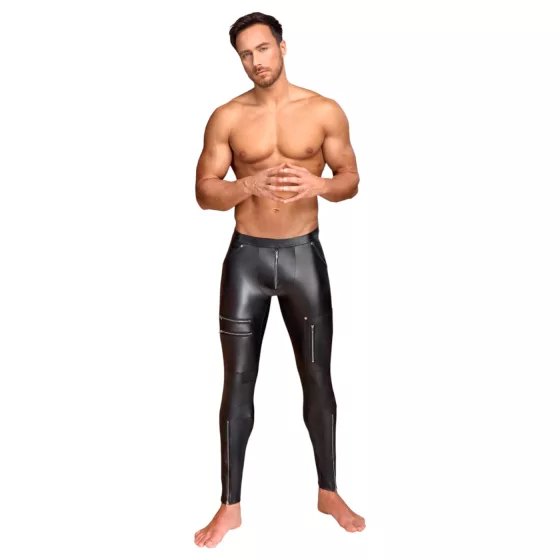 NEK - matte-effect men’s trousers (black) - L