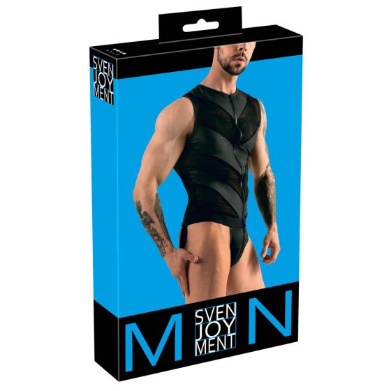 Svenjoyment - men's zipped body with transparent inserts (black)