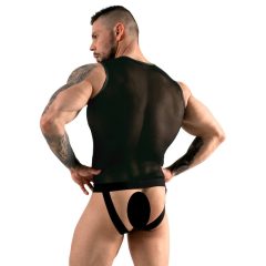   Svenjoyment - men's zipped body with transparent inserts (black)