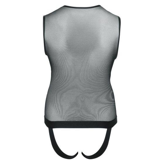 Svenjoyment - men's zipped body with transparent inserts (black)