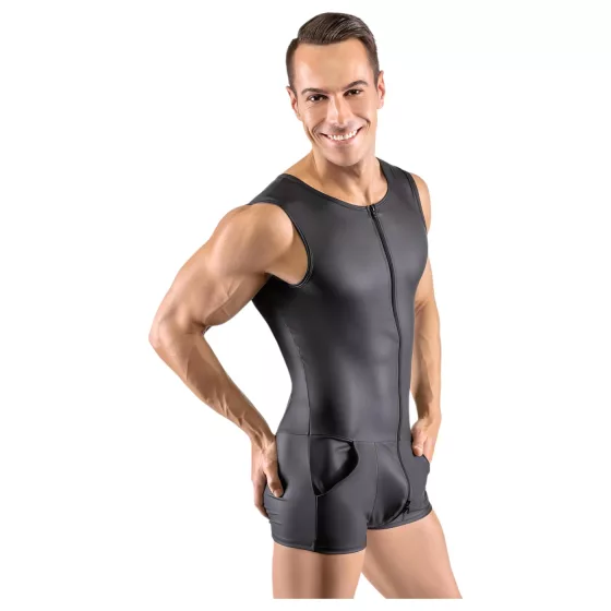 Svenjoyment - Men's Sleeveless Black Romper - L
