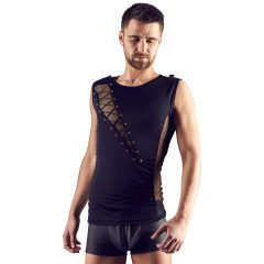 Svenjoyment - Men's Lace-Up Top (Black)