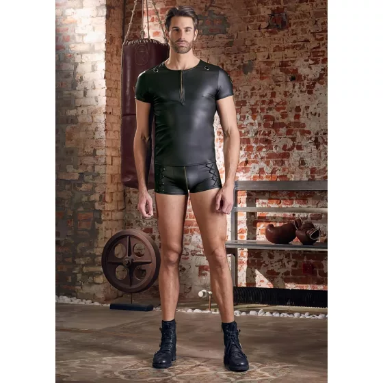 / NEK - matte-effect short-sleeved men's top (black)
