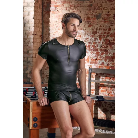 / NEK - matte-effect short-sleeved men's top (black)