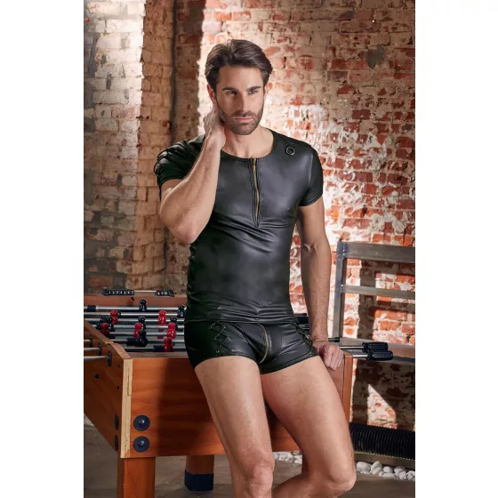 / NEK - matte-effect short-sleeved men's top (black)