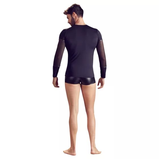 NEK - Cross-Strap Long Sleeve Men's Top (Black) - M