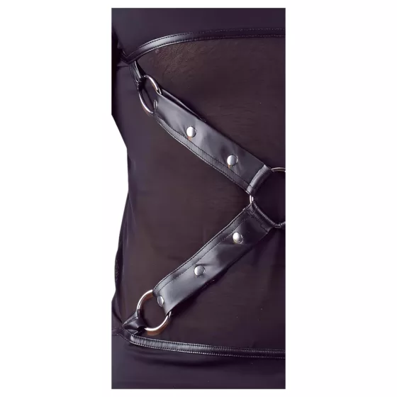 NEK - Cross-Strap Long Sleeve Men's Top (Black) - M