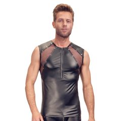   Svenjoyment - men's top with transparent zipper insert (black)
