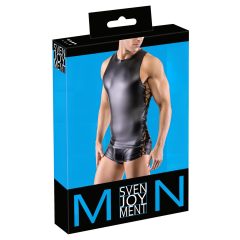 Svenjoyment - Lace-up Matte Men's Top (Black)