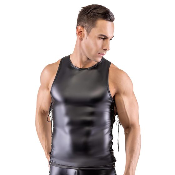 Svenjoyment - Lace-up Matte Men's Top (Black)