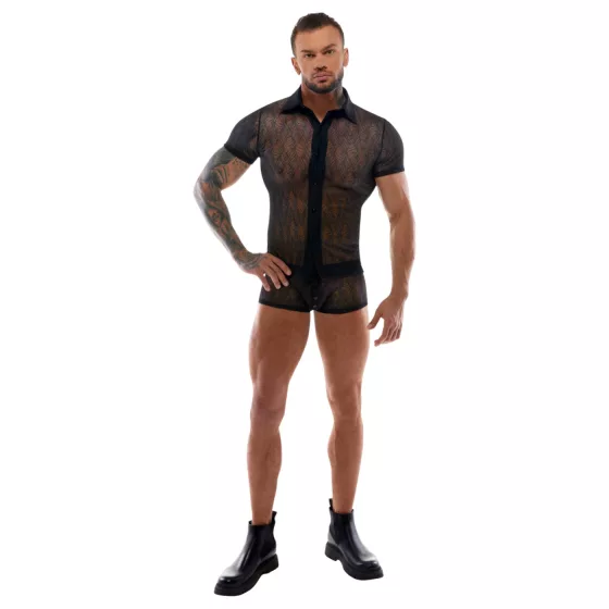 Svenjoyment - lace men’s shirt (black)