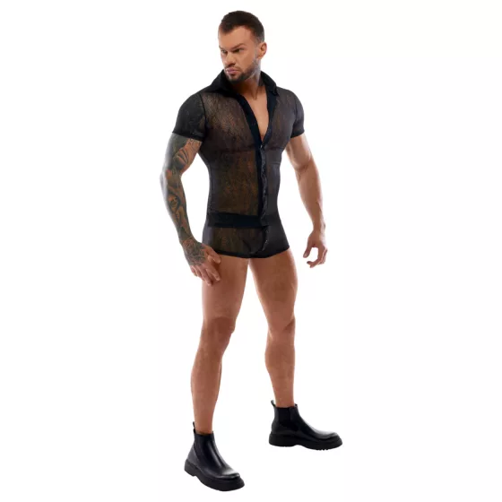 Svenjoyment - lace men’s shirt (black)