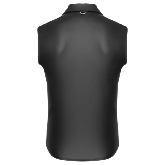 NEK - matte-look sleeveless men’s shirt (black) - XL
