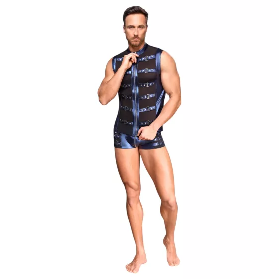 NEK - men's strappy shirt with mesh insert (blue) - M