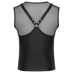   Svenjoyment - sleeveless men’s top with harness-style chest (black)
