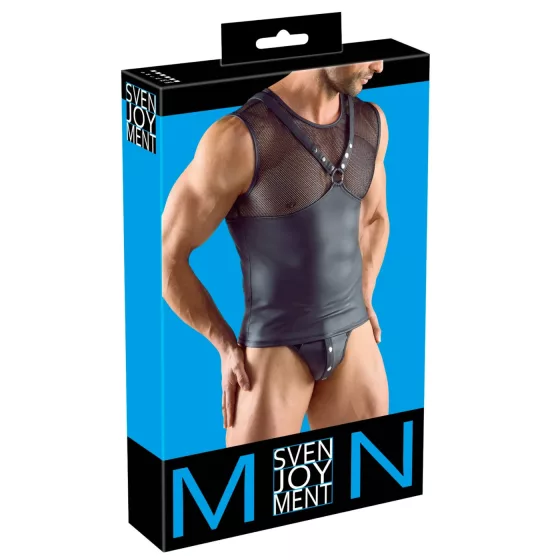 Svenjoyment - harness-style sleeveless men’s top (black) - L