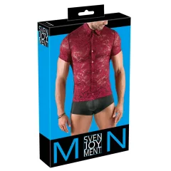 Svenjoyment - men’s floral lace shirt (red)