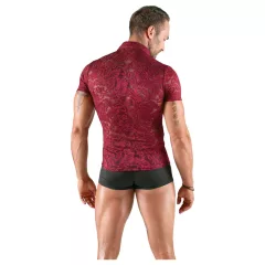 Svenjoyment - men’s floral lace shirt (red)
