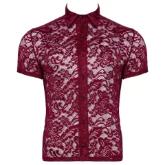 Svenjoyment - men’s floral lace shirt (red)