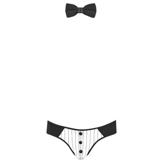 Svenjoyment - Men's Waiter Thong Costume Set (Black & White)