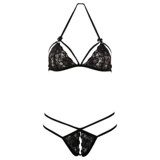 Cottelli - Open Lace Set (Black)  - L