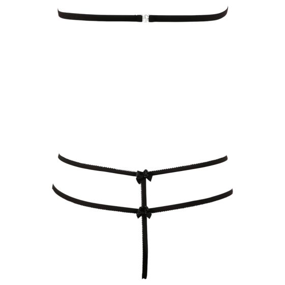 Cottelli - Open Lace Set (Black)  - XL