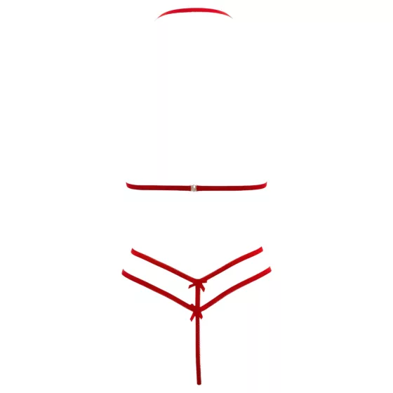 Cottelli - Open Lace Bra Set (Red)