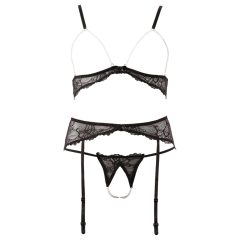 Abierta Fina - Pearl Lace Lingerie Set