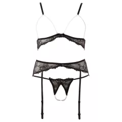Abierta Fina - Pearl Lace Lingerie Set - XL