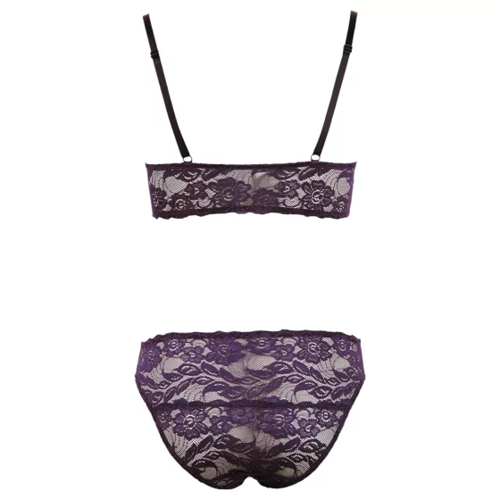 Cottelli - Floral Lace Bra Set (Purple)