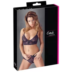 Cottelli - Floral Lace Bra Set (Purple) - XL