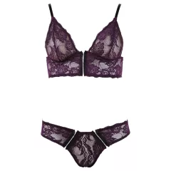 Cottelli - Floral Lace Bra Set (Purple) - XL