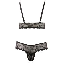 Cottelli Plus Size - Lace Lingerie Set (Black)