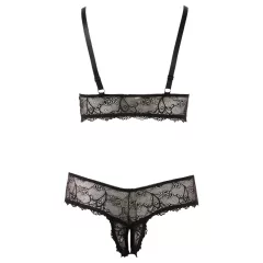 Cottelli Plus Size - Lace Lingerie Set (Black) - XXXXL