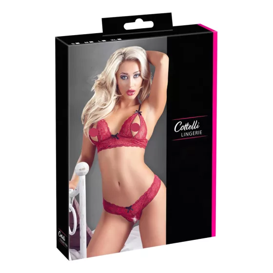 Cottelli - Seductive Lace Bra Set (Red) - L