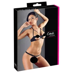 Cottelli - Black Metal Ring Bra Set