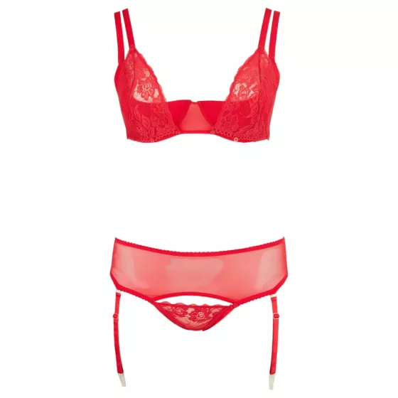 Cottelli Plus Size - Versatile Lingerie Duo (Red) - 90D/XL