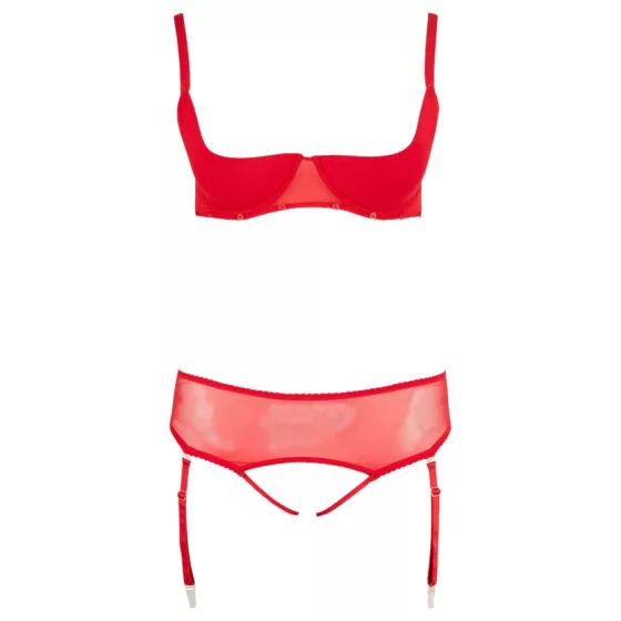 Cottelli Plus Size - Versatile Lingerie Duo (Red) - 95D/2XL