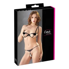 Cottelli - Glittering Embroidered Bra Set (Black) 