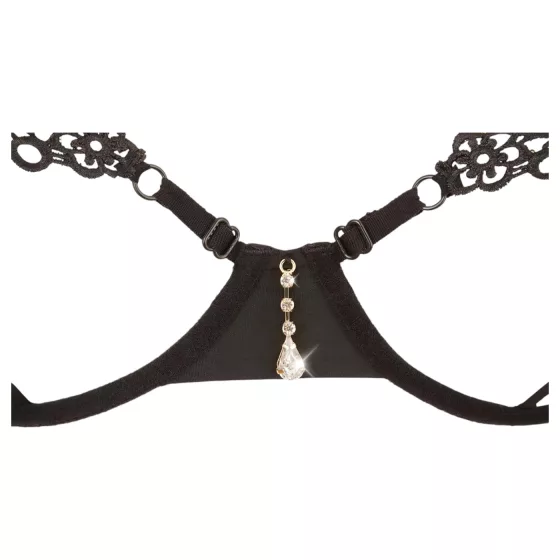 Cottelli - Glittering Embroidered Bra Set (Black) 