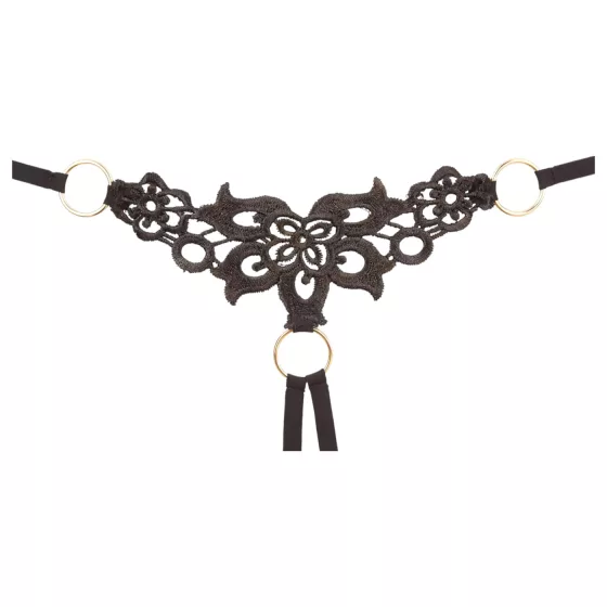 Cottelli - Glittering Embroidered Bra Set (Black)  - L