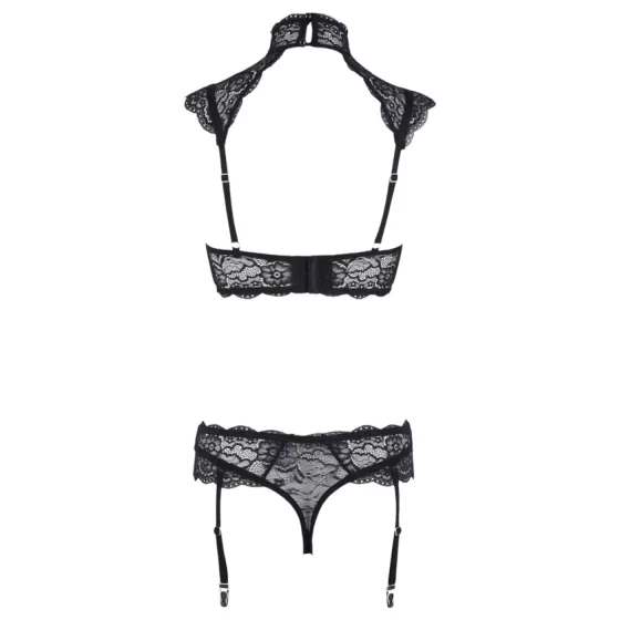 Cottelli - Lace Bra Set with Collar (Black) - 80C/M