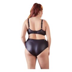 Cottelli Plus Size - Cross Strap Bra & Panty Set (Black)