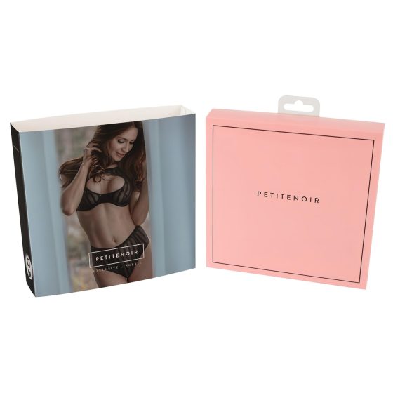 Petite Noir Exclusive - Black Striped Bra Set
