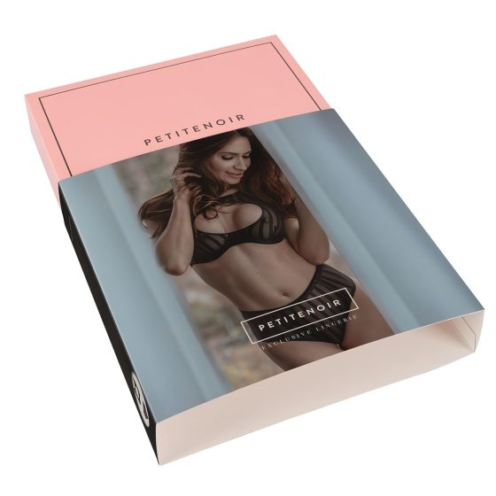 Petite Noir Exclusive - Black Striped Bra Set